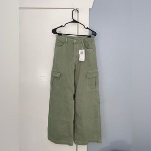 Bershka Wide-leg twill cargo pants